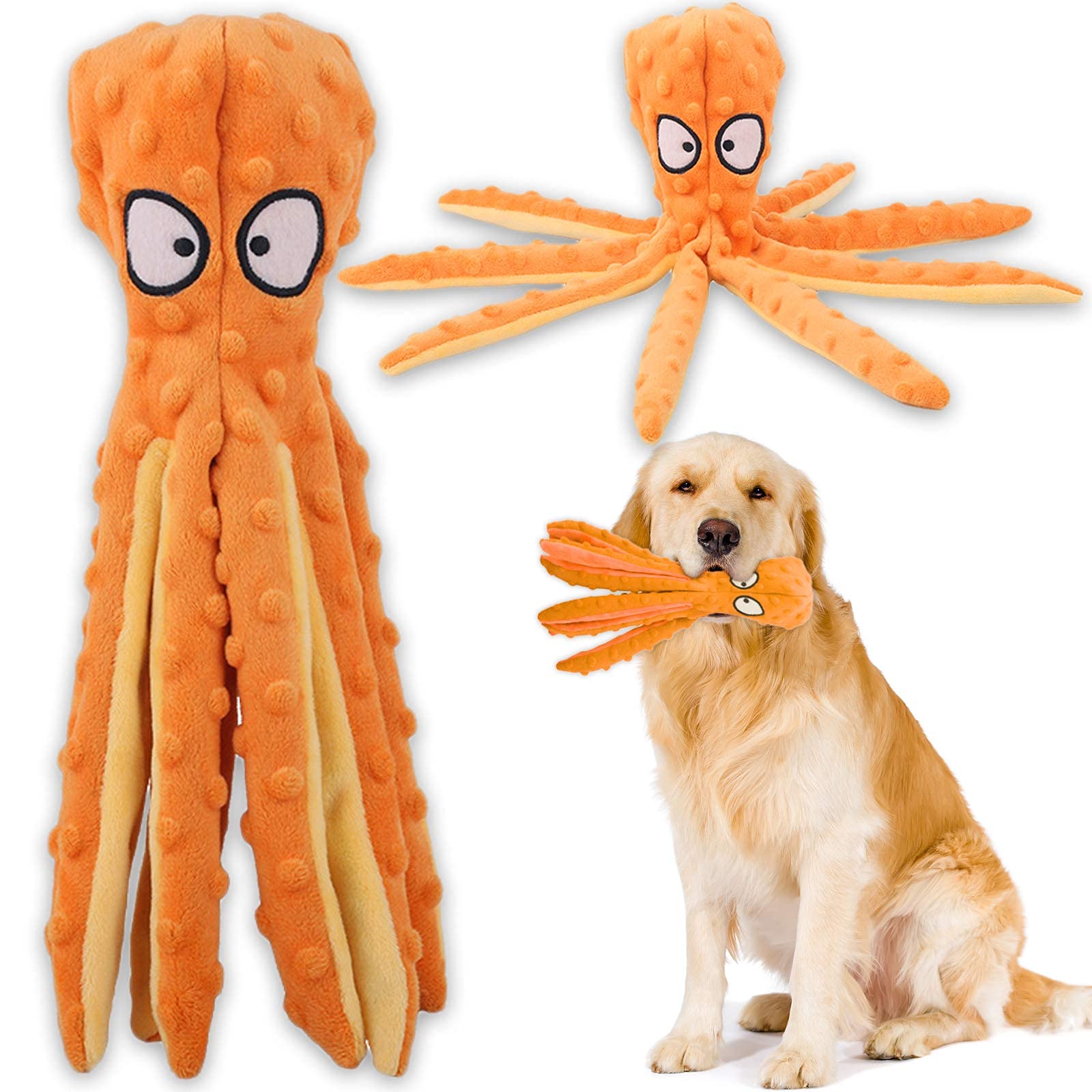 HASTHIP Squeaky Dog Toys with Crinkle Paper for Puppy Teething Durable Dog Chew Toy Funny Interactive Pupper Toys for Small to Medium Dogs Training and Playing Orange HASTHIP Squeaky Dog Toys with Crinkle Paper for Puppy Teething Durable Dog Chew Toy Funny Interactive Pupper Toys for Small to Medium Dogs Training and Playing Orange